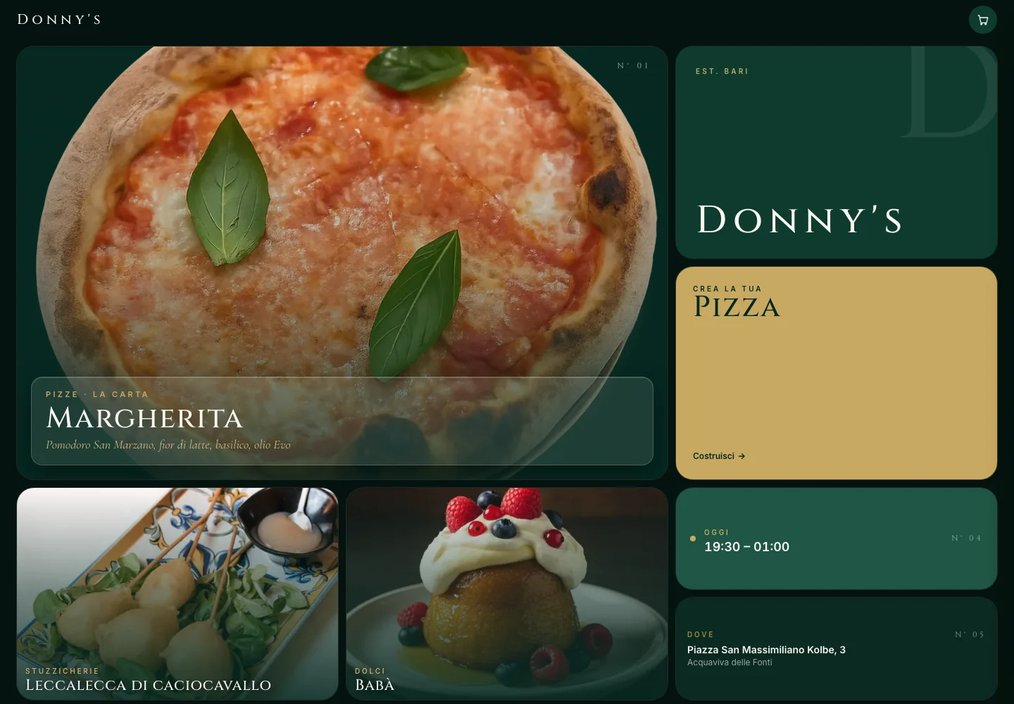 Dettaglio del progetto Donny’s